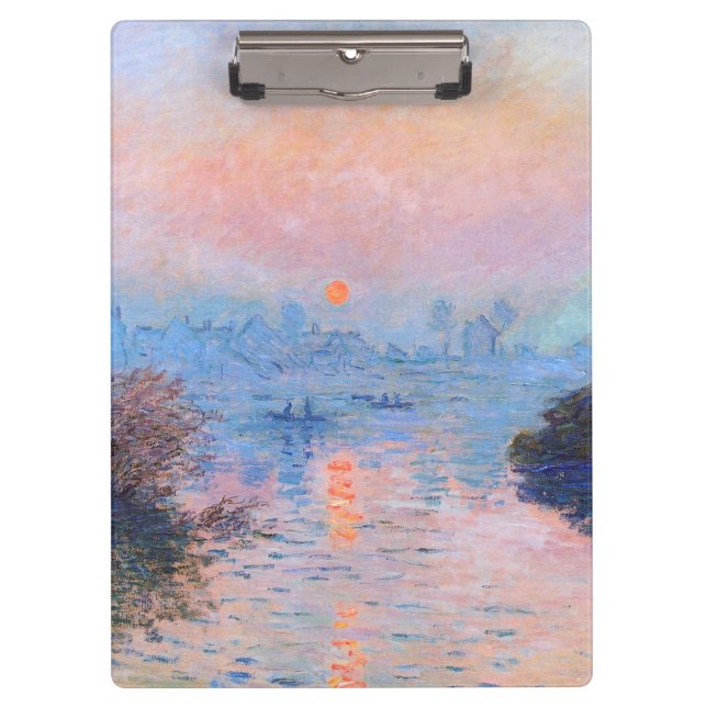Carpeta De Pinza Atardecer en el Sena Claude Monet (Anverso)
