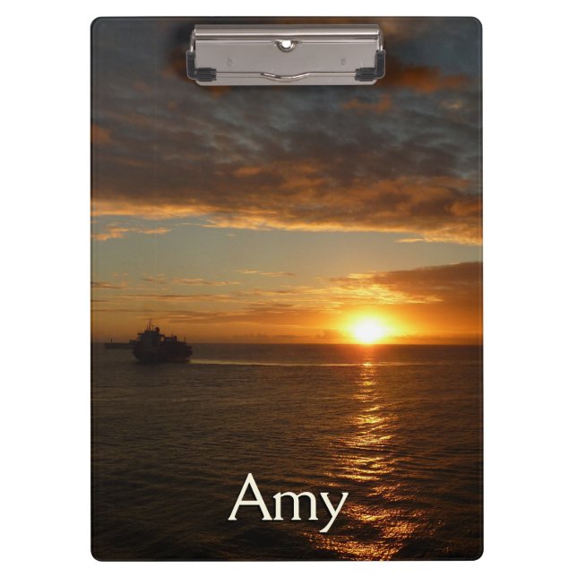 Carpeta De Pinza Atardecer en la costa tropical del mar II (Anverso)
