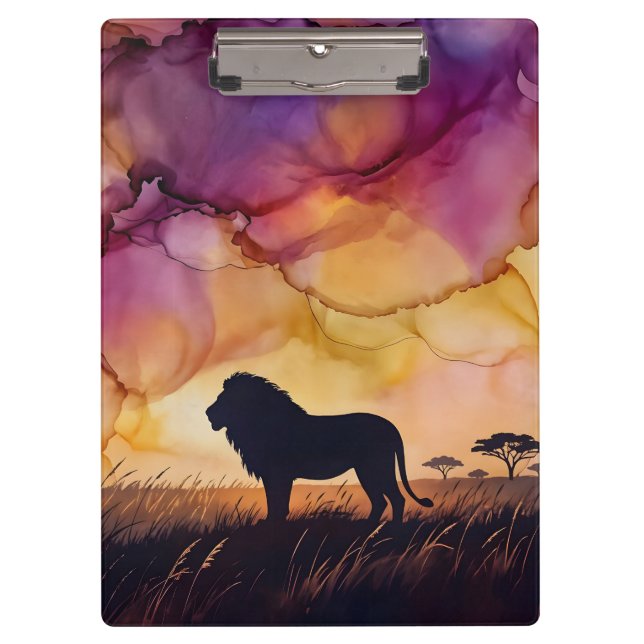 Carpeta De Pinza Atardecer en la sabana (Anverso)