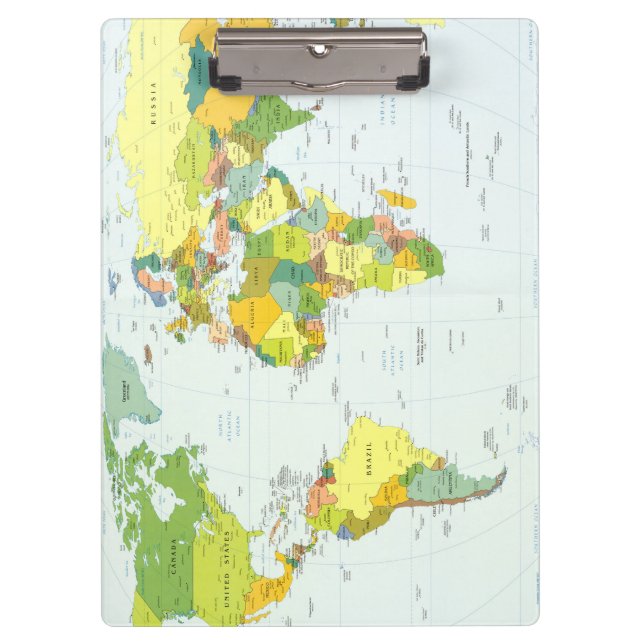Carpeta De Pinza Atlas del País del Mapa Mundial (Anverso)