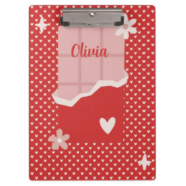 Carpeta De Pinza Audaz Diseño de Amor al Corazón Rojo - Perfecto pa