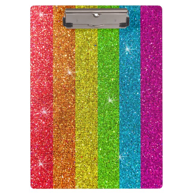 Carpeta De Pinza Aula de maestros Purpurinas arcoiris LGBT espumoso (Anverso)