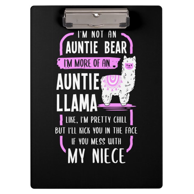 Carpeta De Pinza Auntie Llama (Anverso)