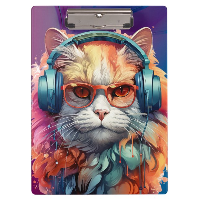 Carpeta De Pinza Auriculares de ginger cat (Anverso)