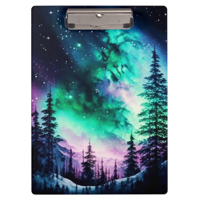 Carpeta De Pinza Aurora Celestial Borealis Luces del Norte Vivid (Anverso)