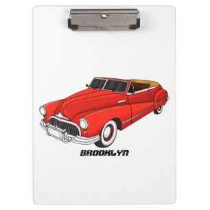Carpeta De Pinza Automóvil rojo clásico de 1948