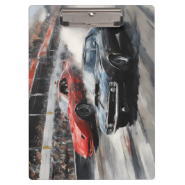 Carpeta De Pinza Automóviles de Músculo Rojo y Negro