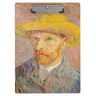 Carpeta De Pinza Autorretrato de Vincent Van Gogh con sombrero de p