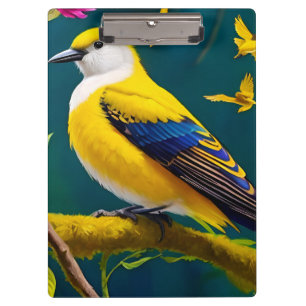 Carpeta De Pinza Ave dorada
