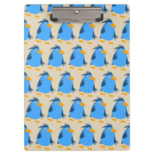Carpeta De Pinza Aves azules personalizares