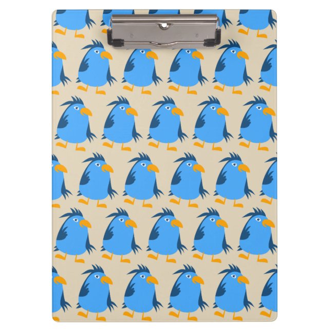 Carpeta De Pinza Aves azules personalizares (Anverso)