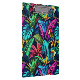 Carpeta De Pinza Aves Exóticas Jungla Sueños Superficie Sin Costura