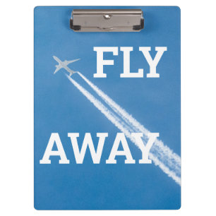 Carpeta De Pinza Avión vuela en el cielo azul