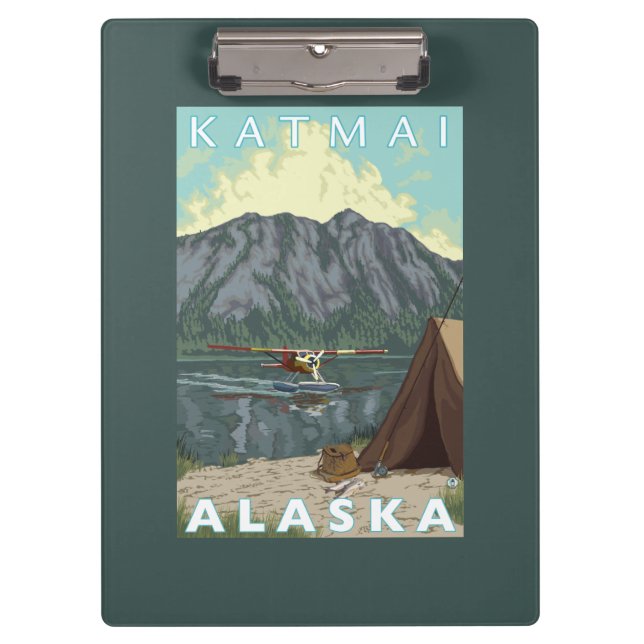 Carpeta De Pinza Avión y pesca - Katmai, Alaska de Bush (Anverso)