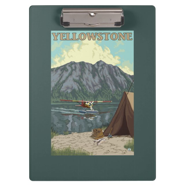 Carpeta De Pinza Avión y pesca - nacional de Bush de Yellowstone (Anverso)