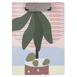 Carpeta De Pinza Avocado Tree Blush Muted Geométrico   