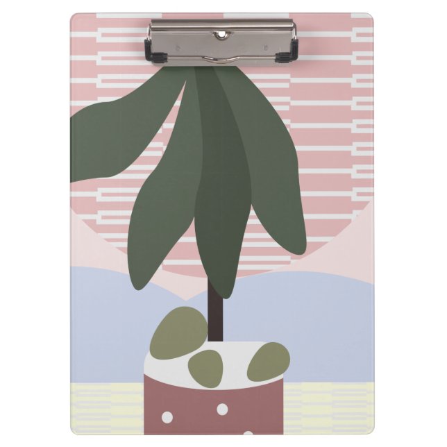 Carpeta De Pinza Avocado Tree Blush Muted Geométrico    (Anverso)