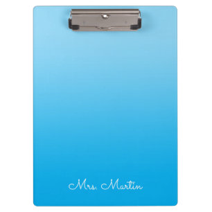 Carpeta De Pinza Azul Bebé Gradiente Azure Personalizado para Maest