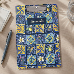 Carpeta De Pinza Azul chic citricos sicilianos Mediterráneo