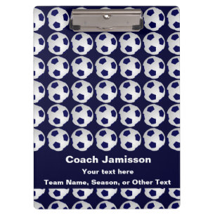 Carpeta De Pinza Azul con patrón de bola de fútbol para entrenado