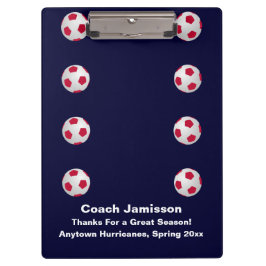 Carpeta De Pinza Azul marino, Gracias entrenador de fútbol, nombre,