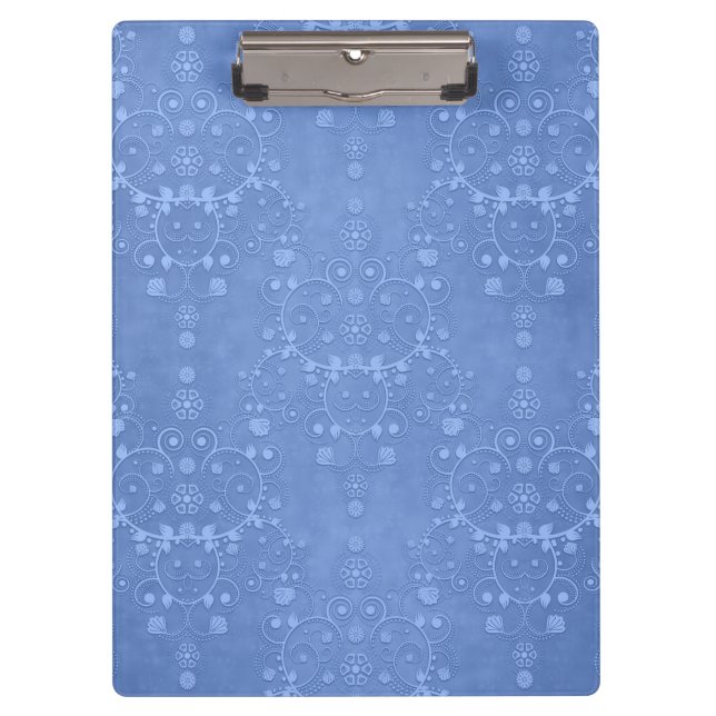 Carpeta De Pinza Azul Miriñaque Estampado Fancy Damask (Anverso)
