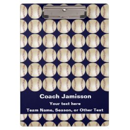 Carpeta De Pinza Azul oscuro, béisbol, nombre, regalo para entrenad