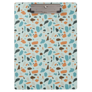 Carpeta De Pinza Azul patrón Terrazo