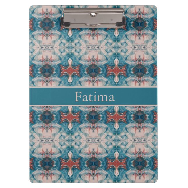 Carpeta De Pinza Azure Bloom, personalizado (Anverso)