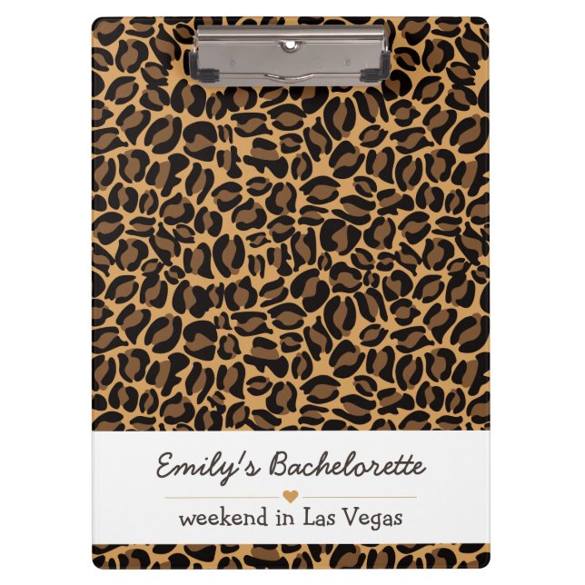 Carpeta De Pinza Bachelorette Bride Boujee Impresión de Leopardo de (Anverso)