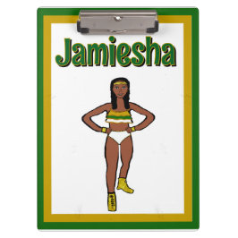 Carpeta De Pinza Bailarín blanco de oro verde #1