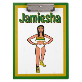 Carpeta De Pinza Bailarín blanco de oro verde #2