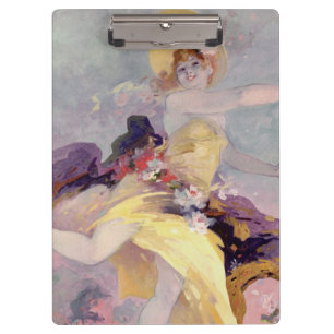 Carpeta De Pinza Bailarín con una pandereta vasca