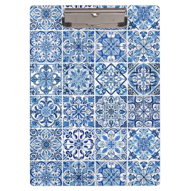 Carpeta De Pinza Baldosas mediterráneas, portuguesas, azulejo, mall (Anverso)