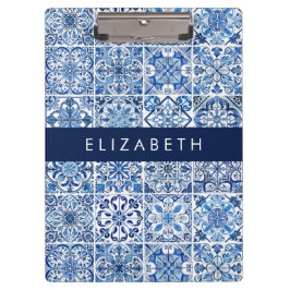 Carpeta De Pinza Baldosas mediterráneas, portuguesas, azulejo, tu n