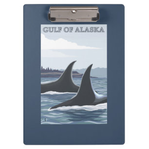 Carpeta De Pinza Ballenas #1 - el golfo de Alaska de la orca