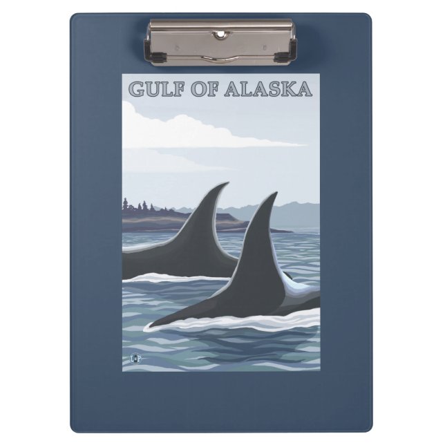 Carpeta De Pinza Ballenas #1 - el golfo de Alaska de la orca (Anverso)