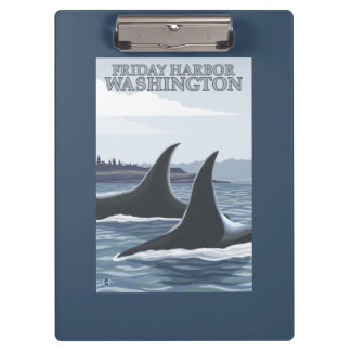 Carpeta De Pinza Ballenas #1 - puerto de viernes, Washington de la