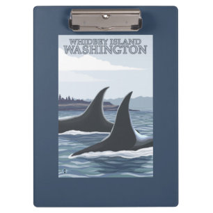 Carpeta De Pinza Ballenas #1 - Whidbey, Washington de la orca