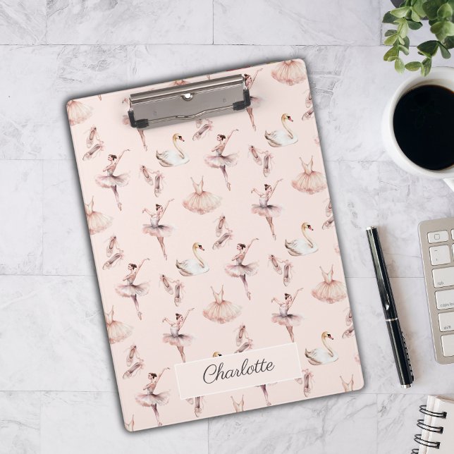 Carpeta De Pinza Ballerina Ballet Rosa Zapatos Nombre personalizado (Subido por el creador)
