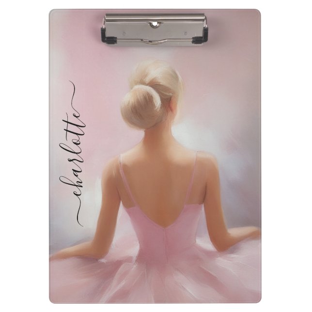 Carpeta De Pinza Ballerina pintada de rosa (Anverso)