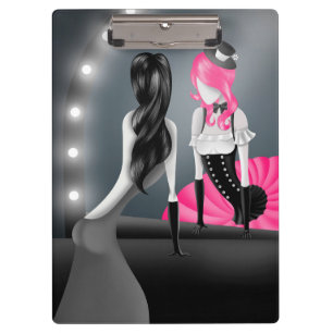 Carpeta De Pinza Ballerina y bailarina extravagante reflejo Rosa
