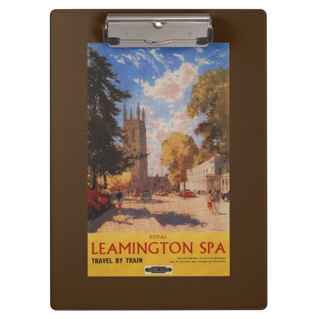 Carpeta De Pinza Balneario real, poster británico de los (Anverso)