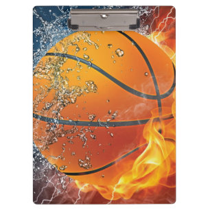 Carpeta De Pinza Baloncesto en llamas
