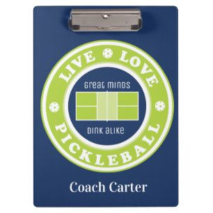 Carpeta De Pinza Baloncesto: vivo, amor, pickleball, texto personal