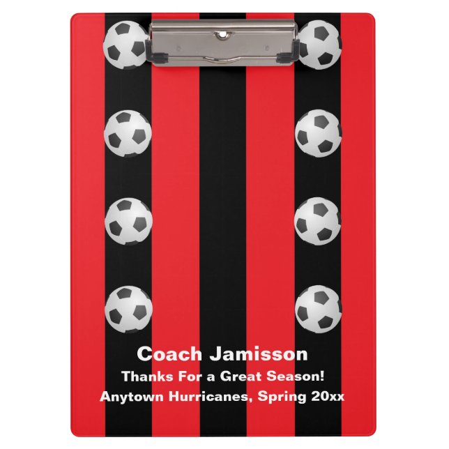 Carpeta De Pinza Banda negra y roja, gracias mejor entrenador de fú (Anverso)