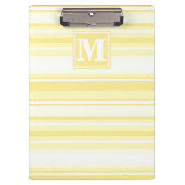 Carpeta De Pinza Bandas amarillas de limón monogramo