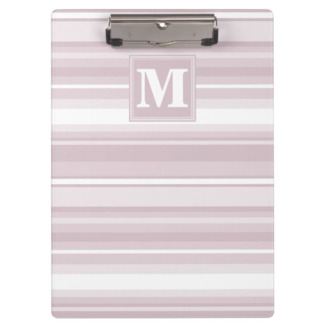 Carpeta De Pinza Bandas de cuarzo rosa monograma (Anverso)