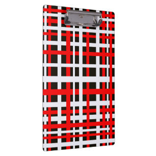 Carpeta De Pinza Bandas de entrelazado Blanco negro rojo