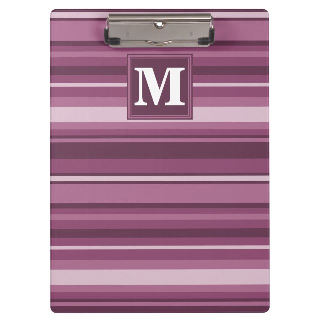 Carpeta De Pinza Bandas de mauve monogramo (Anverso)